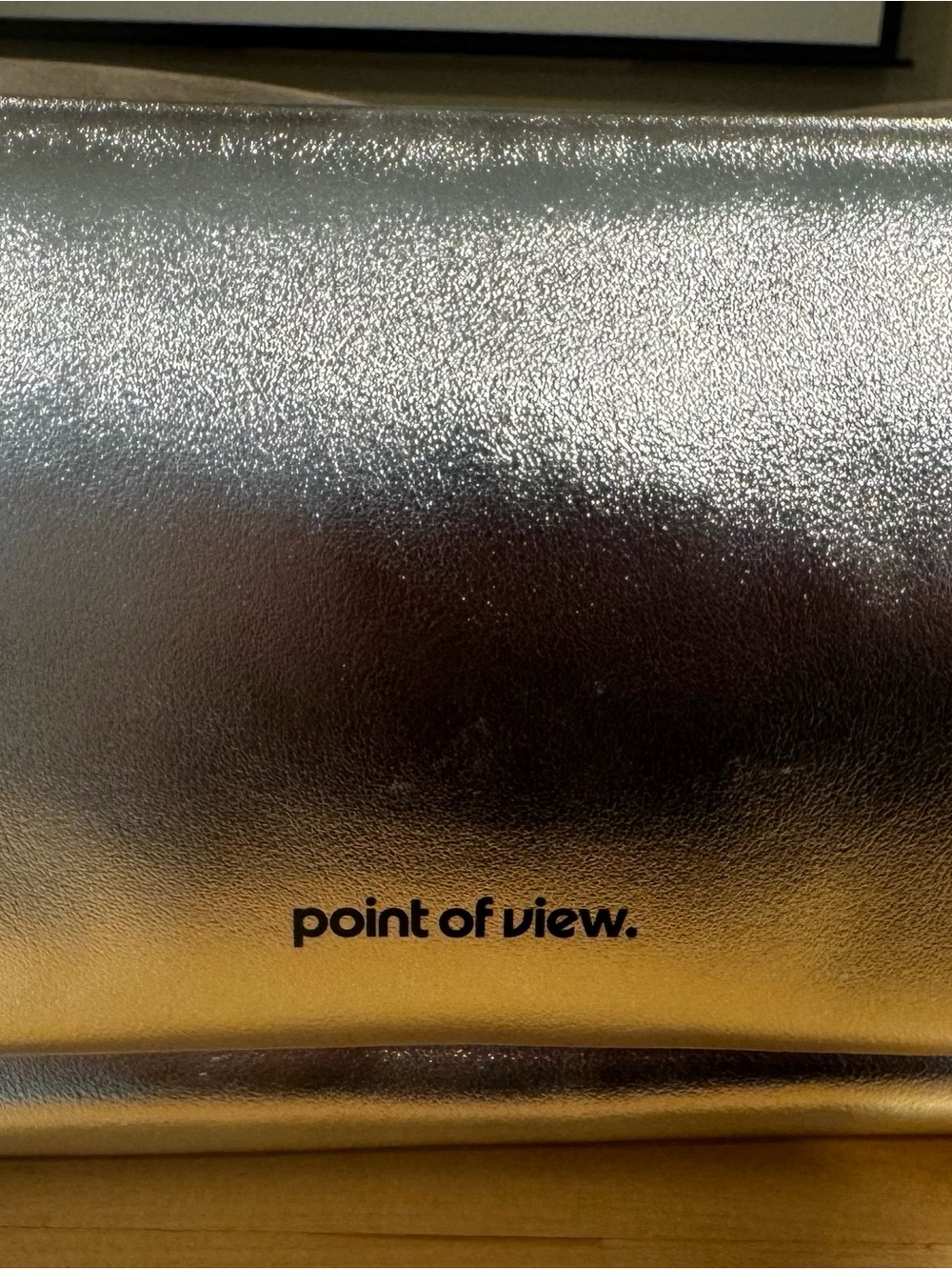 Point of View Metallic silver makeup bag/Clutch
